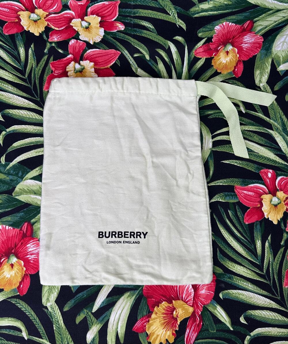 Green Burberry London Dust Bag Drawstring Storage12”Lx 8.5”W
